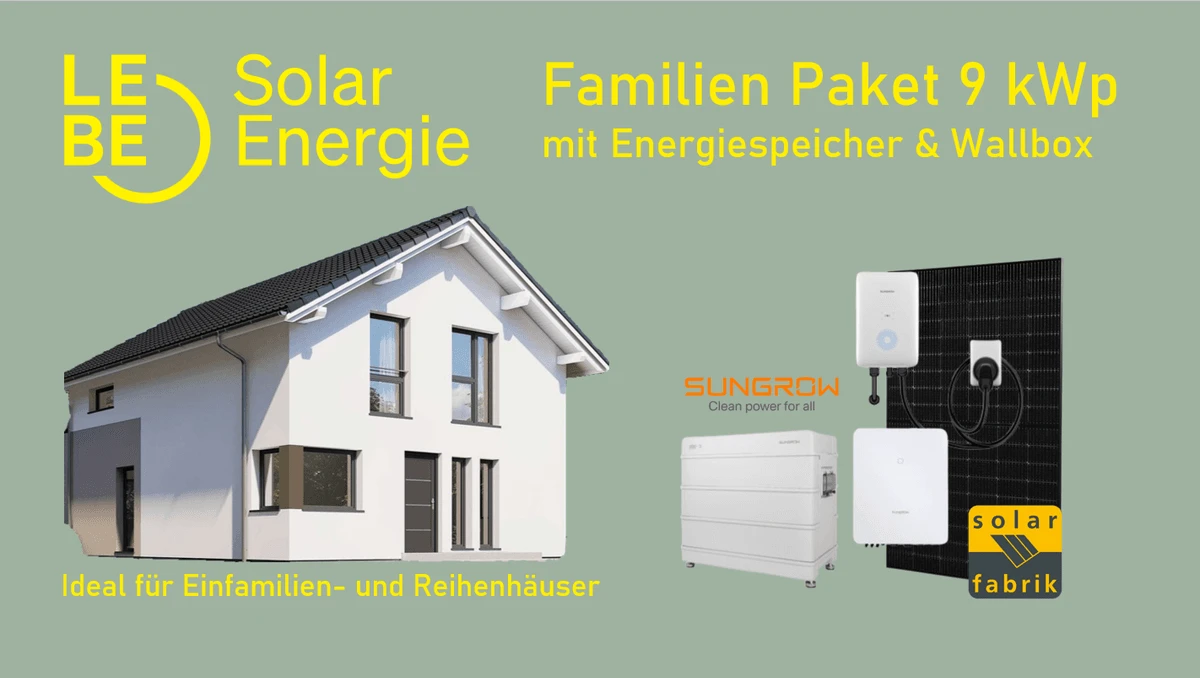 PV-Komplettpaket Sungrow Familien Paket – 9 kWp, ohne Speicher